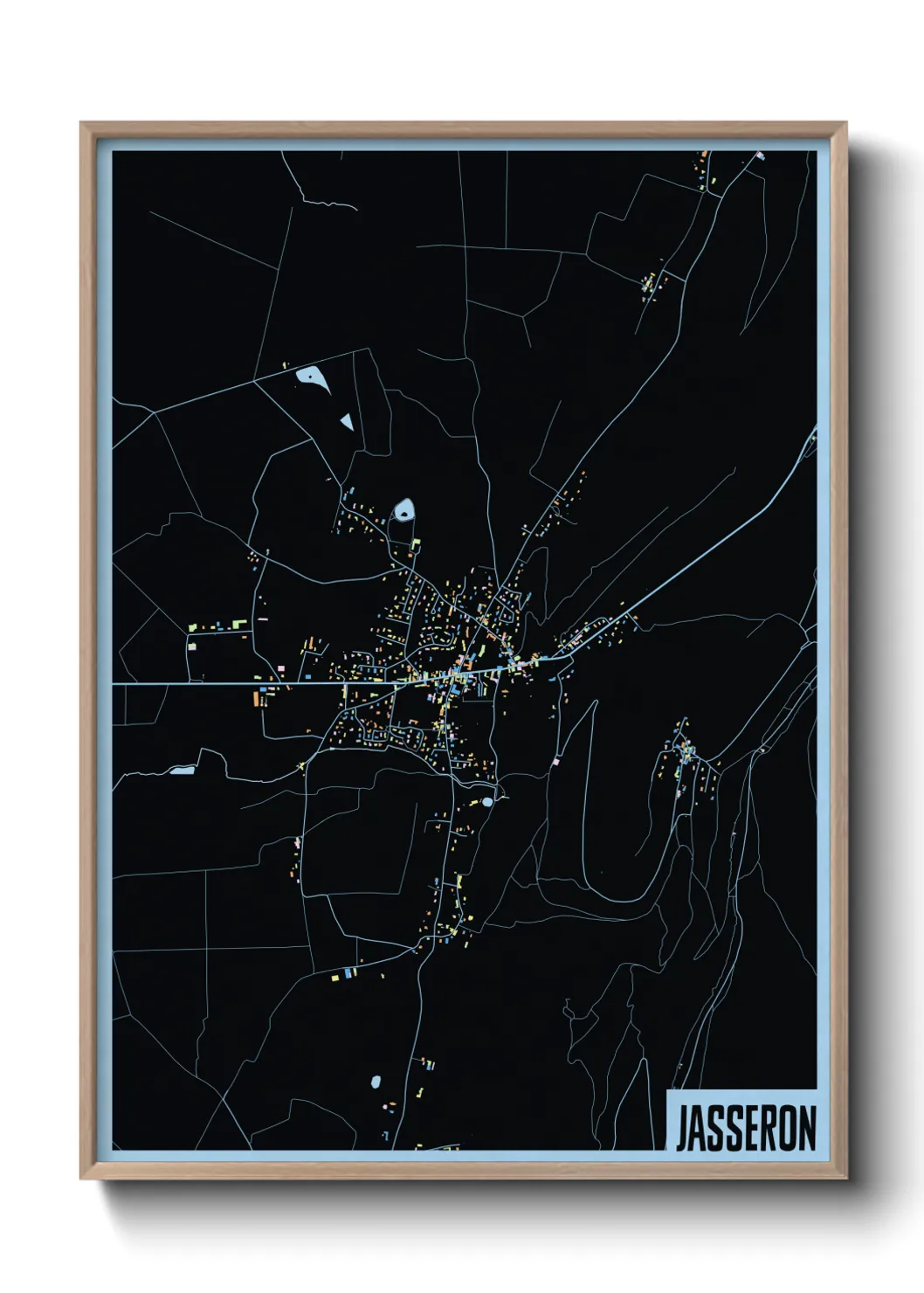 Une affiche de carte sur Jasseron