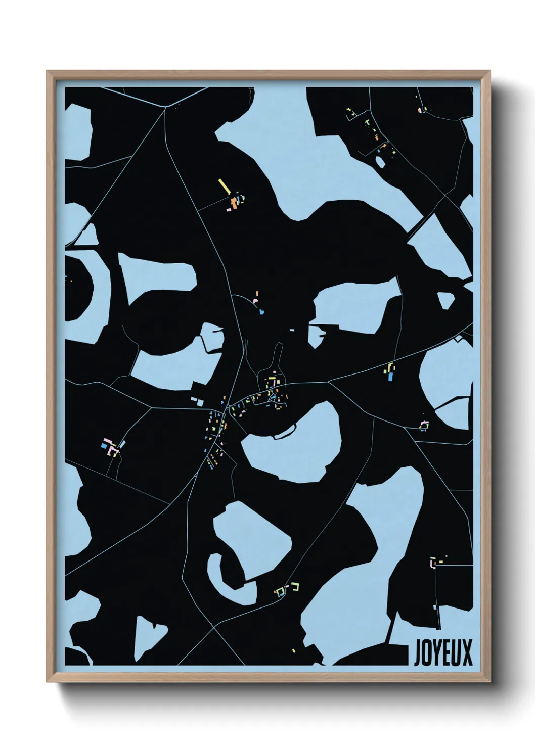 Une affiche de carte sur Joyeux