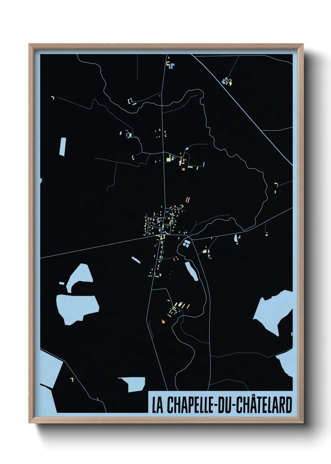 Une affiche de carte sur La Chapelle-du-Châtelard