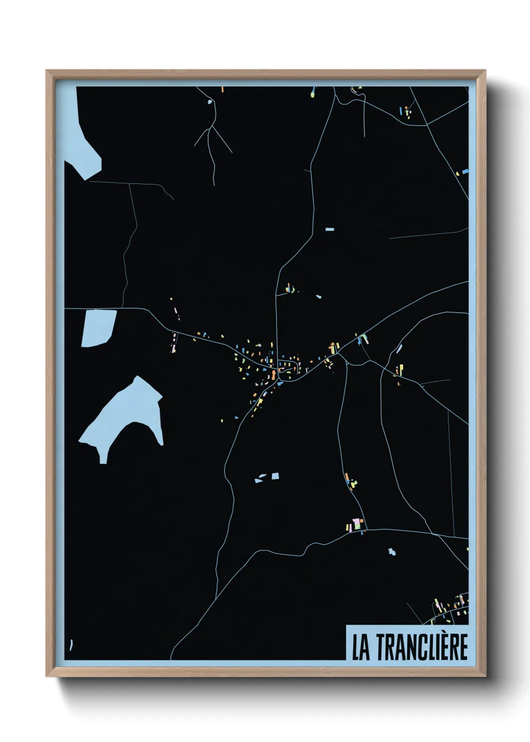 Une affiche de carte sur La Tranclière