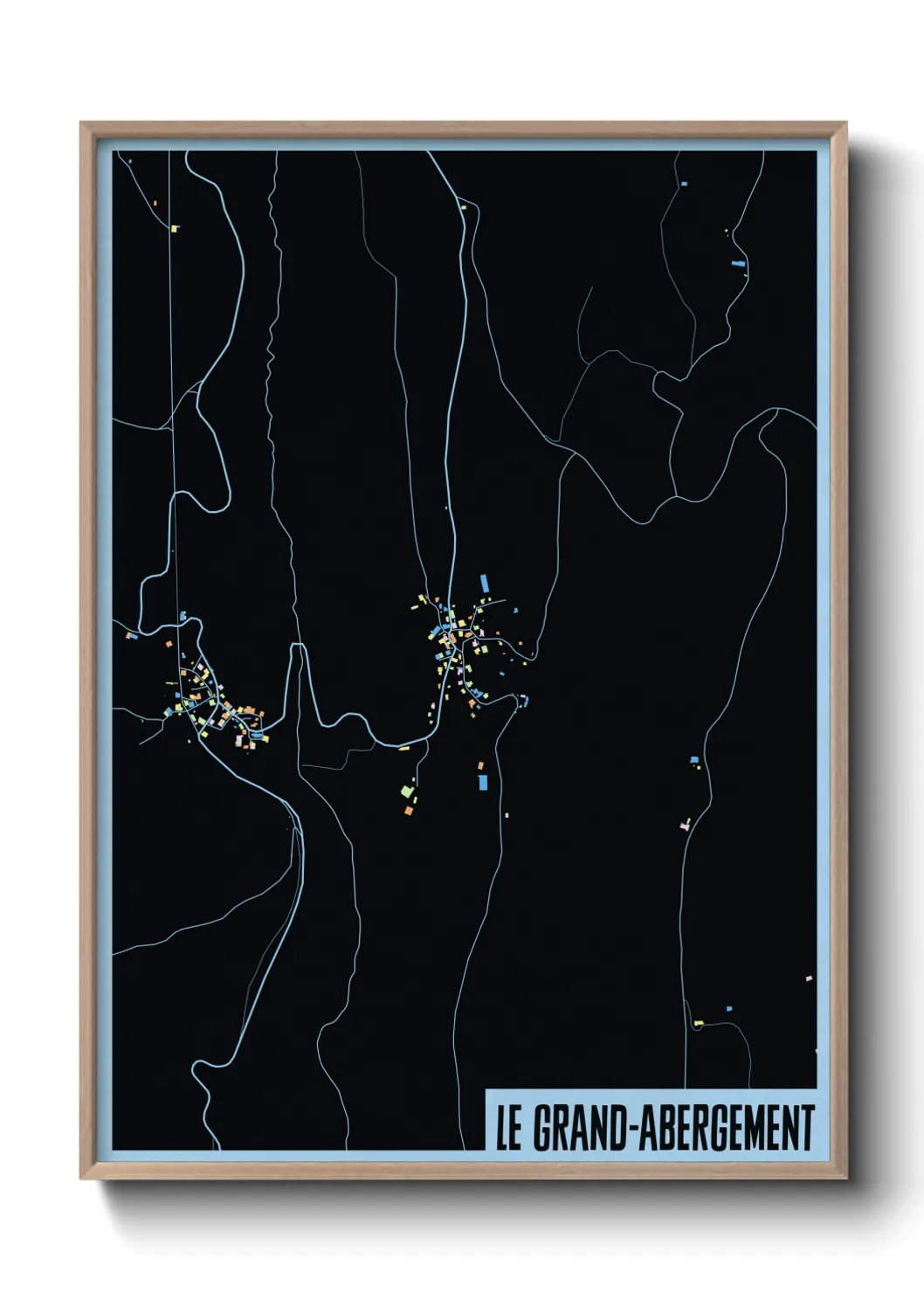 Une affiche de carte sur Le Grand-Abergement