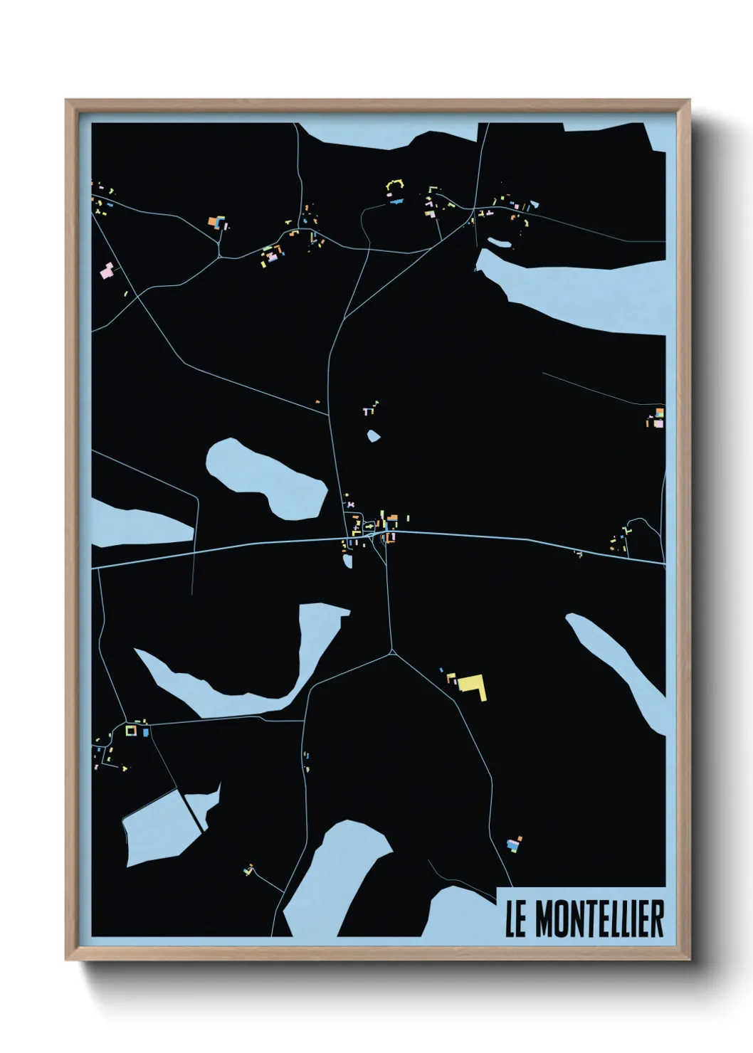 Une affiche de carte sur Le Montellier