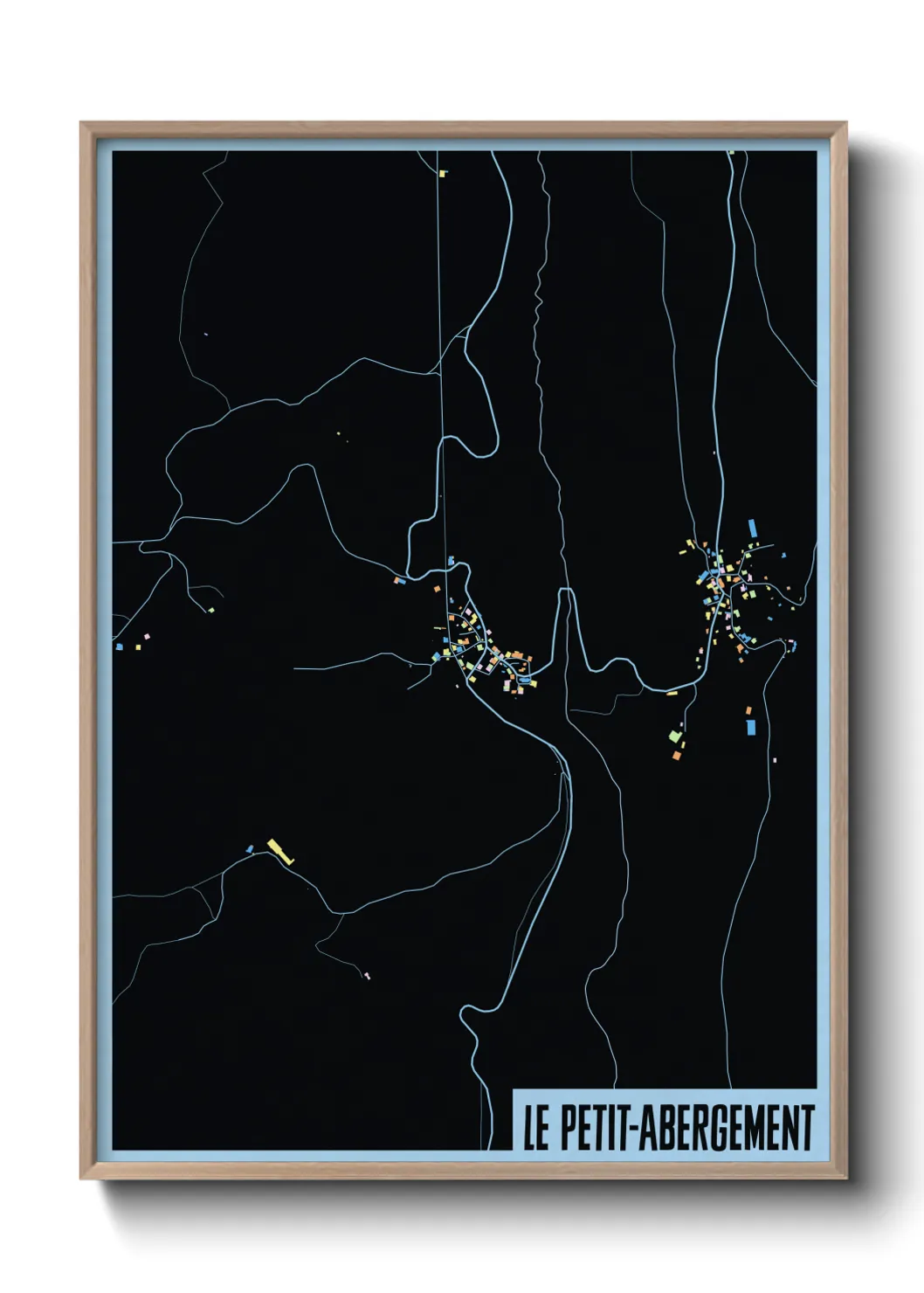 Une affiche de carte sur Le Petit-Abergement