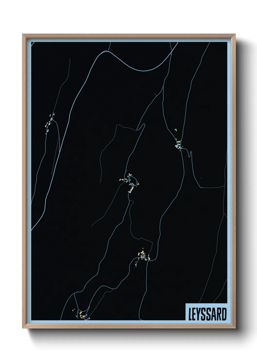 Une affiche de carte sur Leyssard