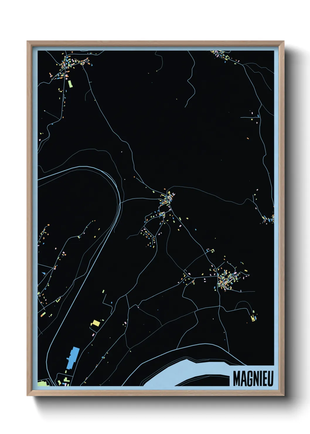 Une affiche de carte sur Magnieu