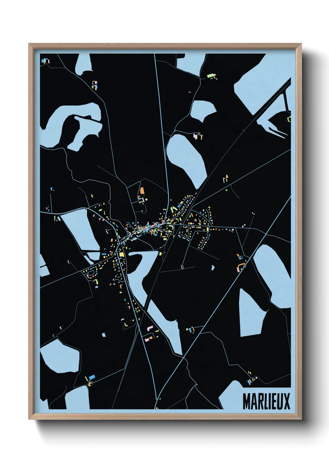 Une affiche de carte sur Marlieux