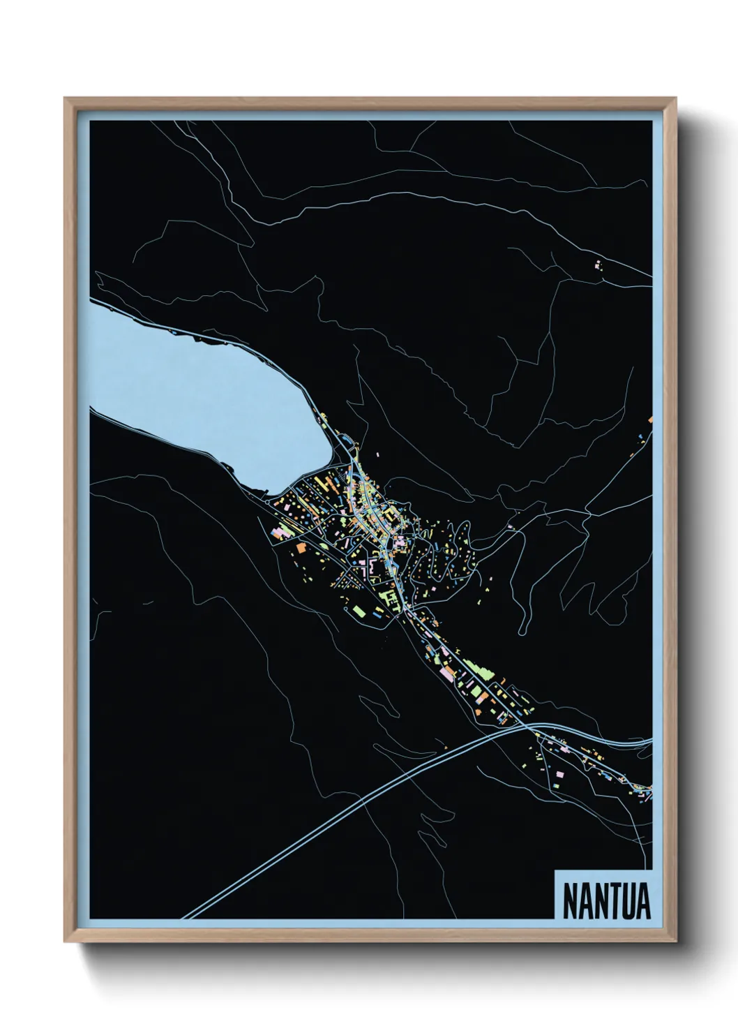 Une affiche de carte sur Nantua