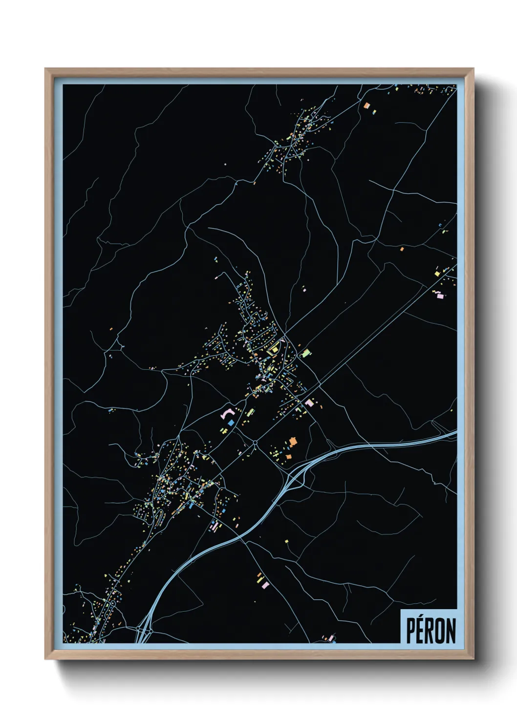 Une affiche de carte sur Péron