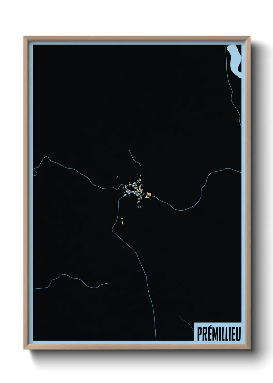 Une affiche de carte sur Prémillieu