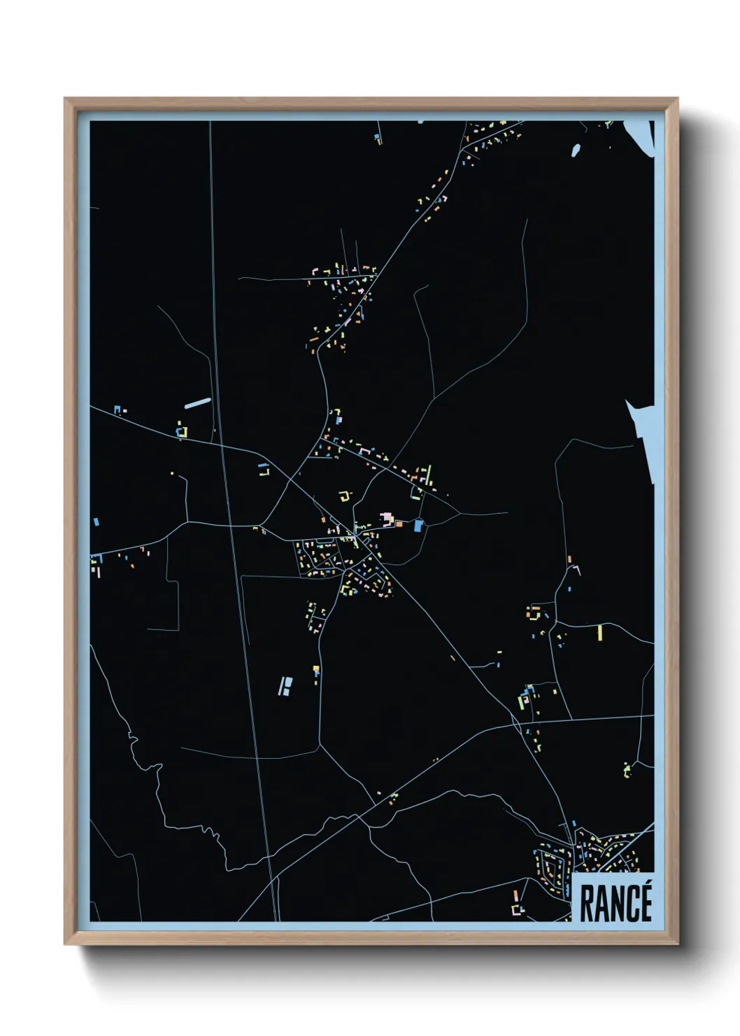 Une affiche de carte sur Rancé