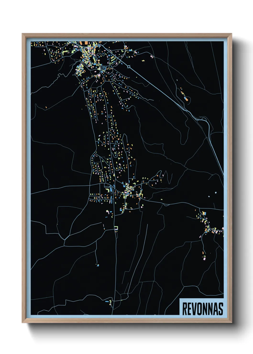 Une affiche de carte sur Revonnas