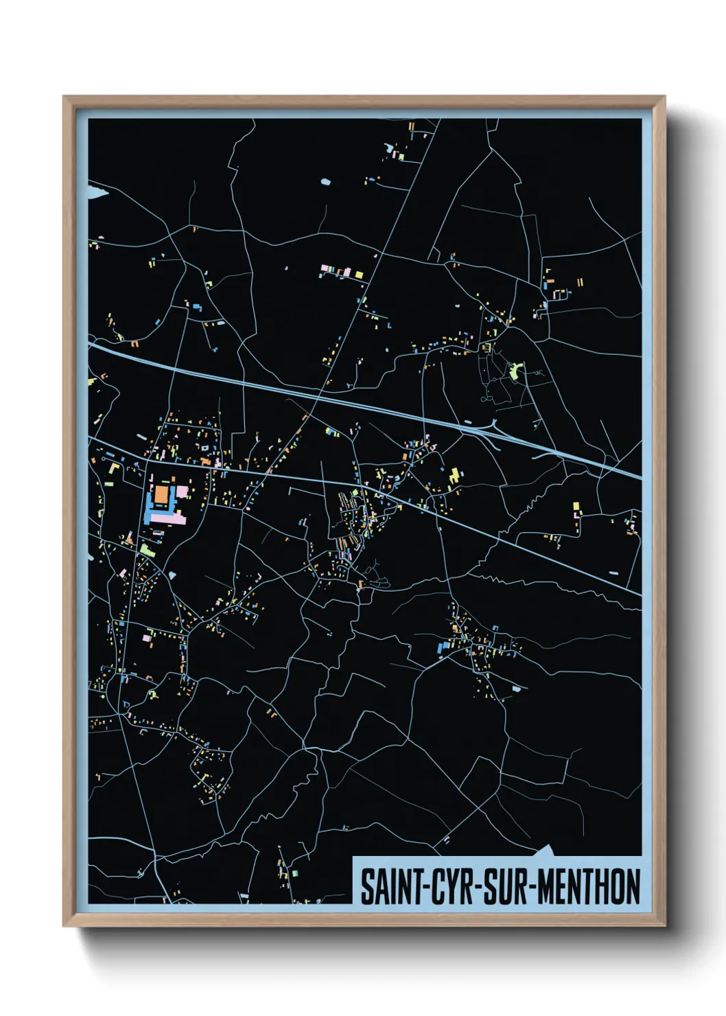Une affiche de carte sur Saint-Cyr-sur-Menthon