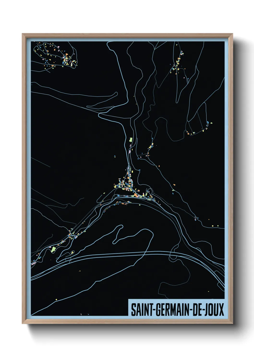 Une affiche de carte sur Saint-Germain-de-Joux
