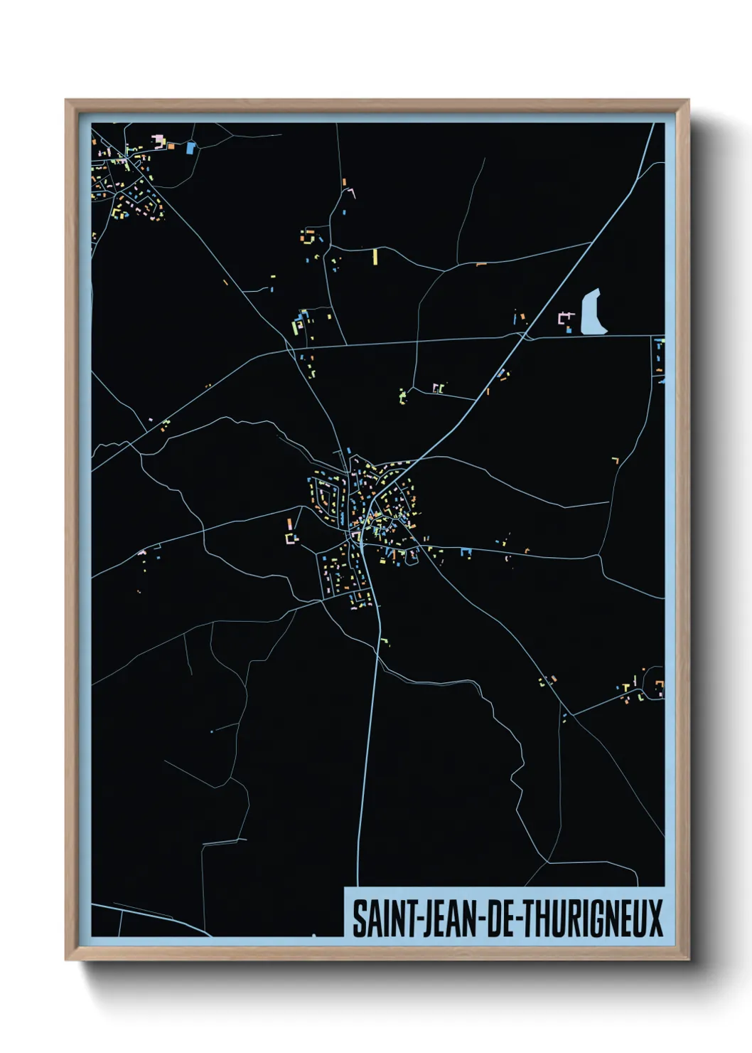 Un poster carteSaint-Jean-de-Thurigneux