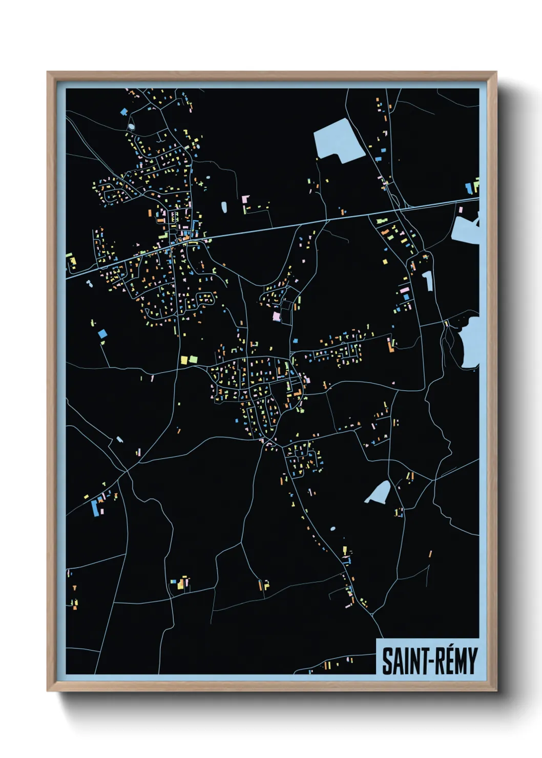 Une affiche de carte sur Saint-Rémy