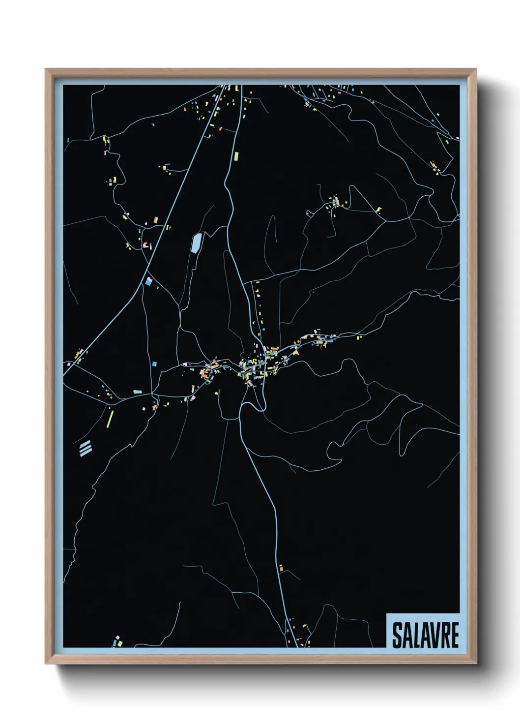 Une affiche de carte sur Salavre