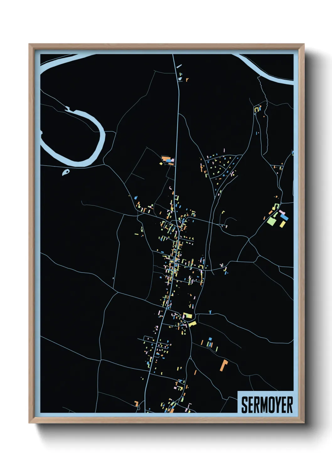 Une affiche de carte sur Sermoyer