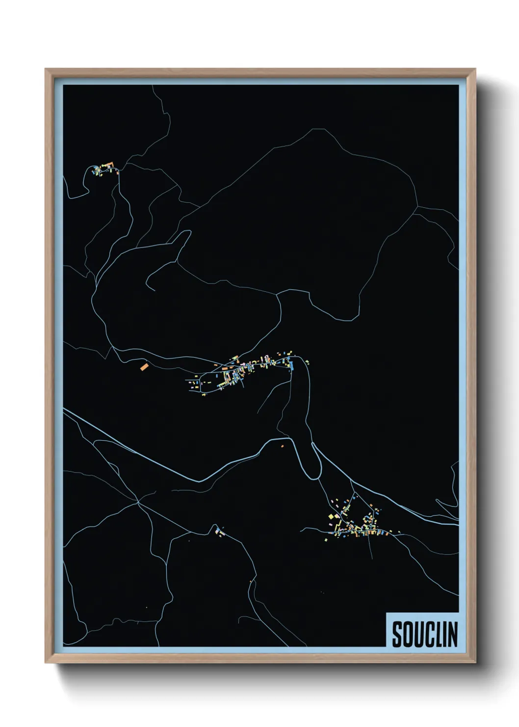 Une affiche de carte sur Souclin