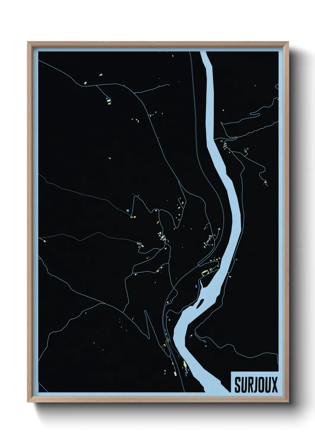 Une affiche de carte sur Surjoux