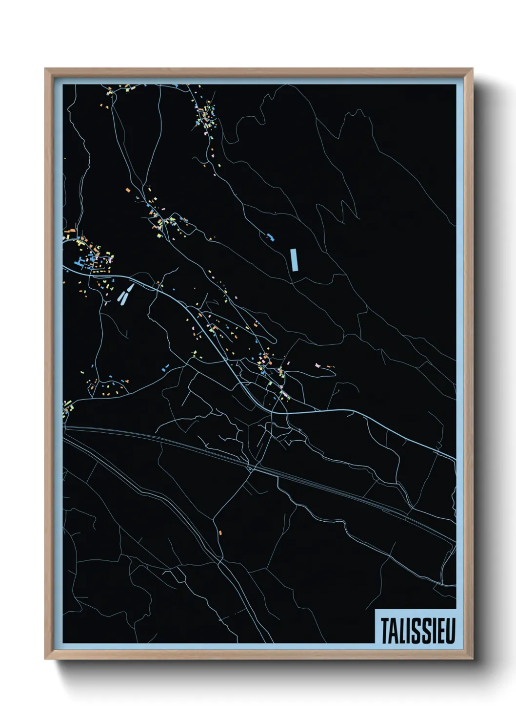 Une affiche de carte sur Talissieu