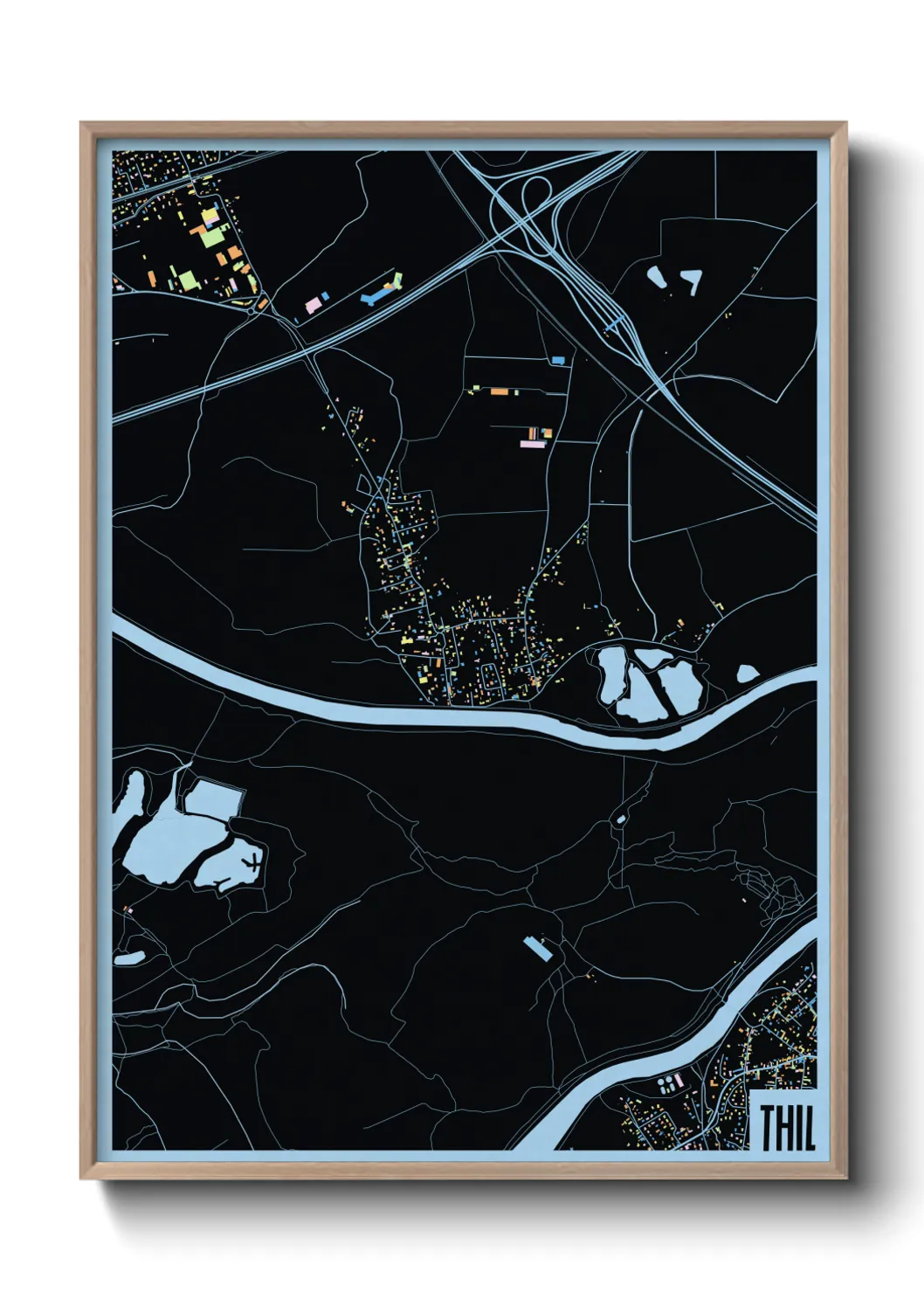 Une affiche de carte sur Thil