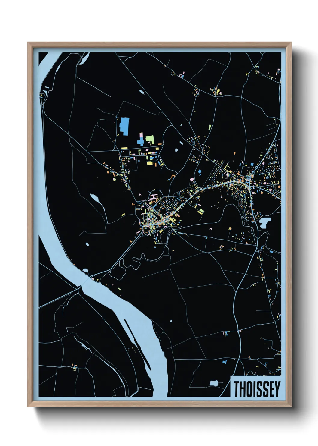 Une affiche de carte sur Thoissey