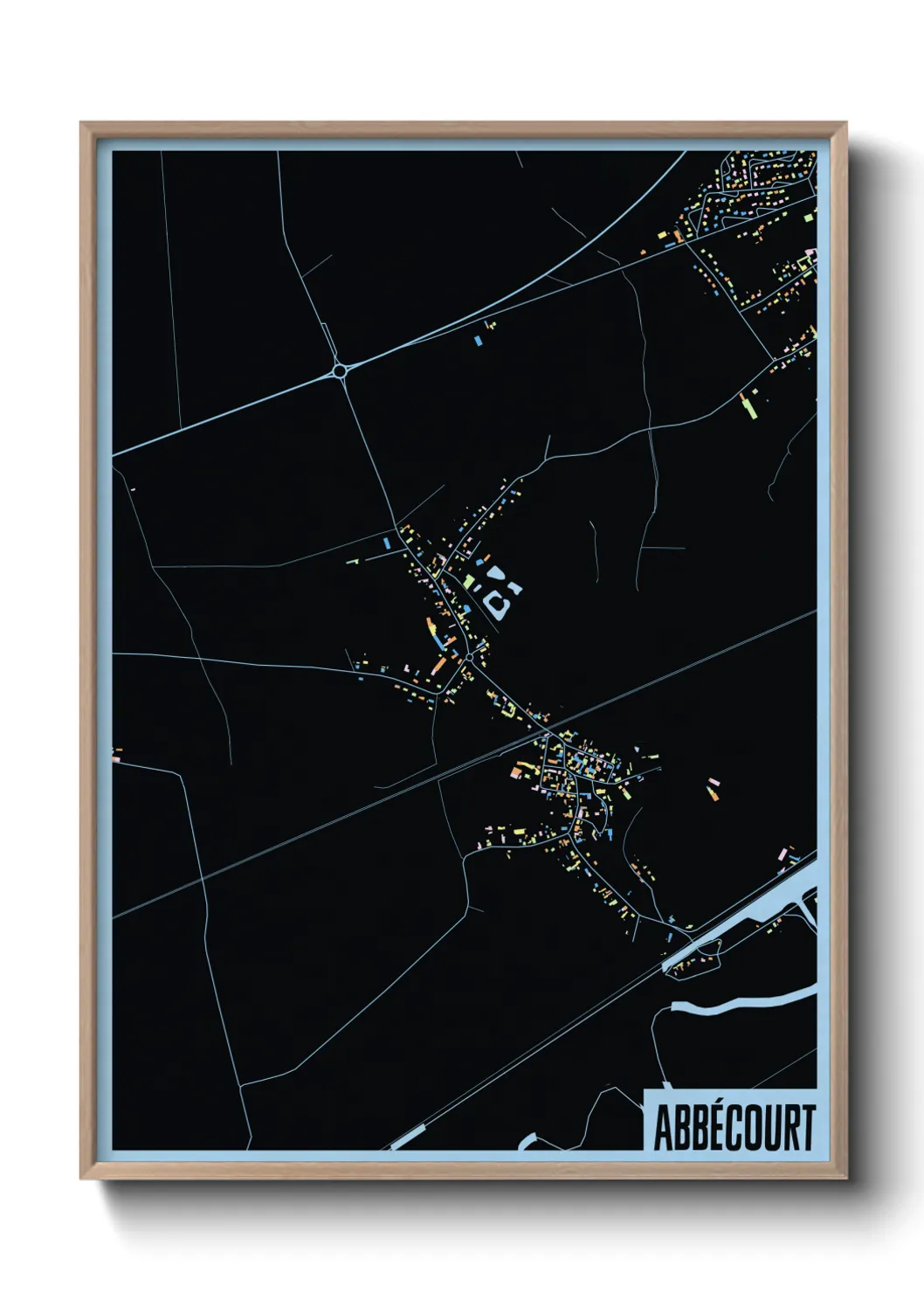 Une affiche de carte sur Abbécourt