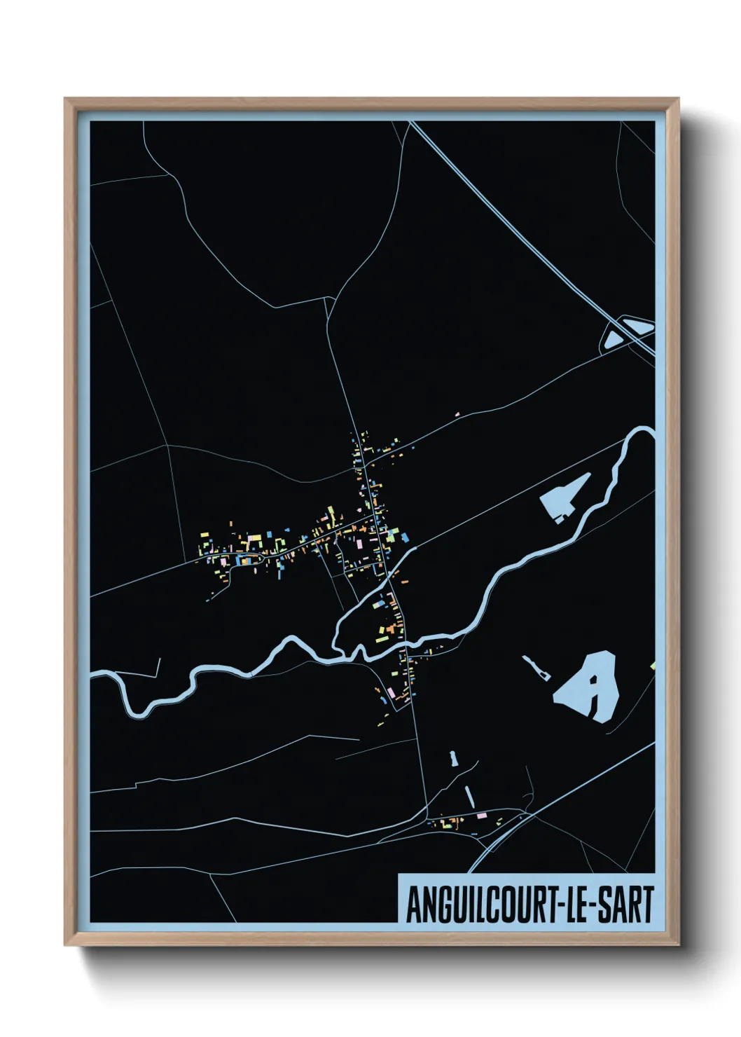 Une affiche de carte sur Anguilcourt-le-Sart