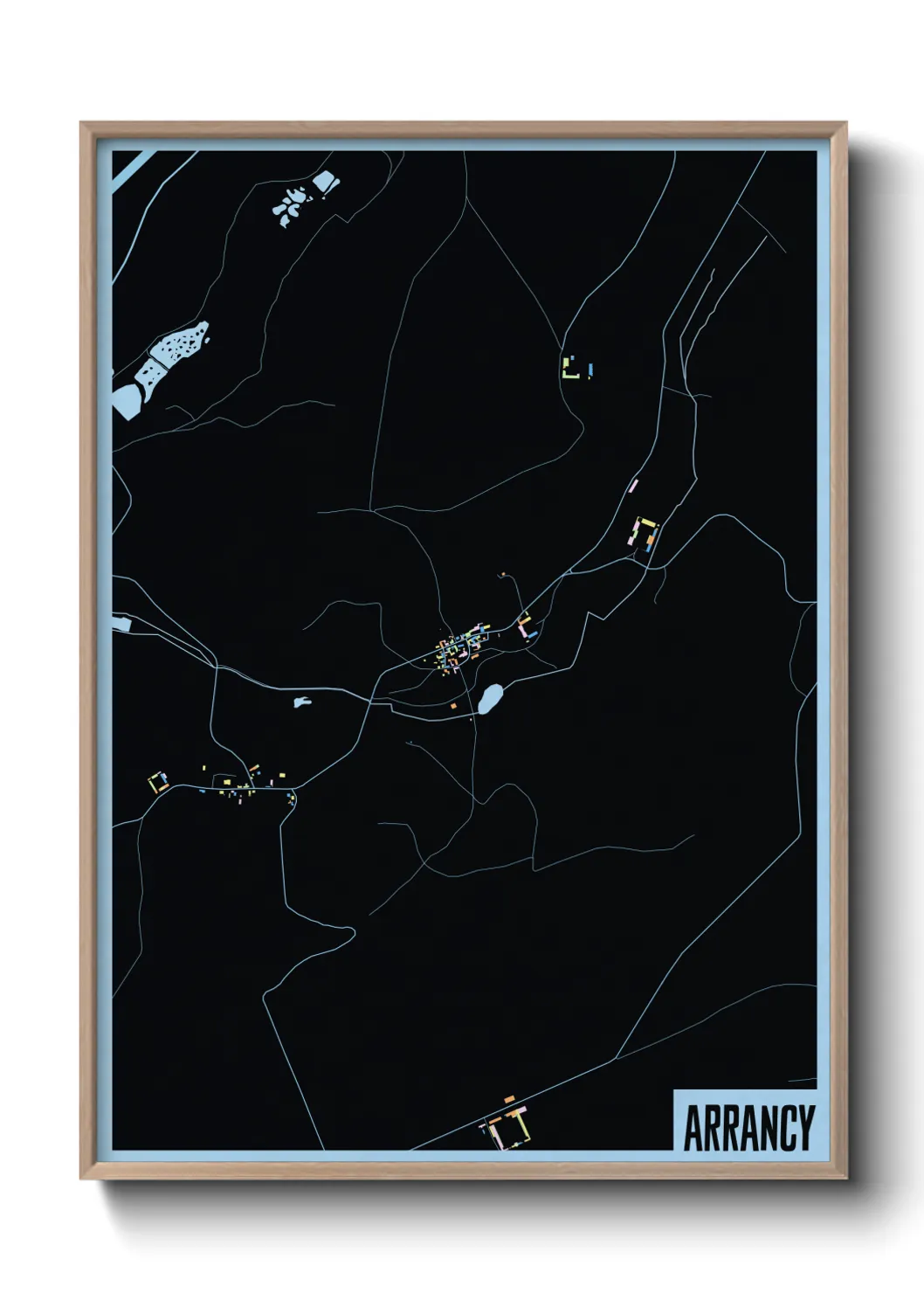 Une affiche de carte sur Arrancy