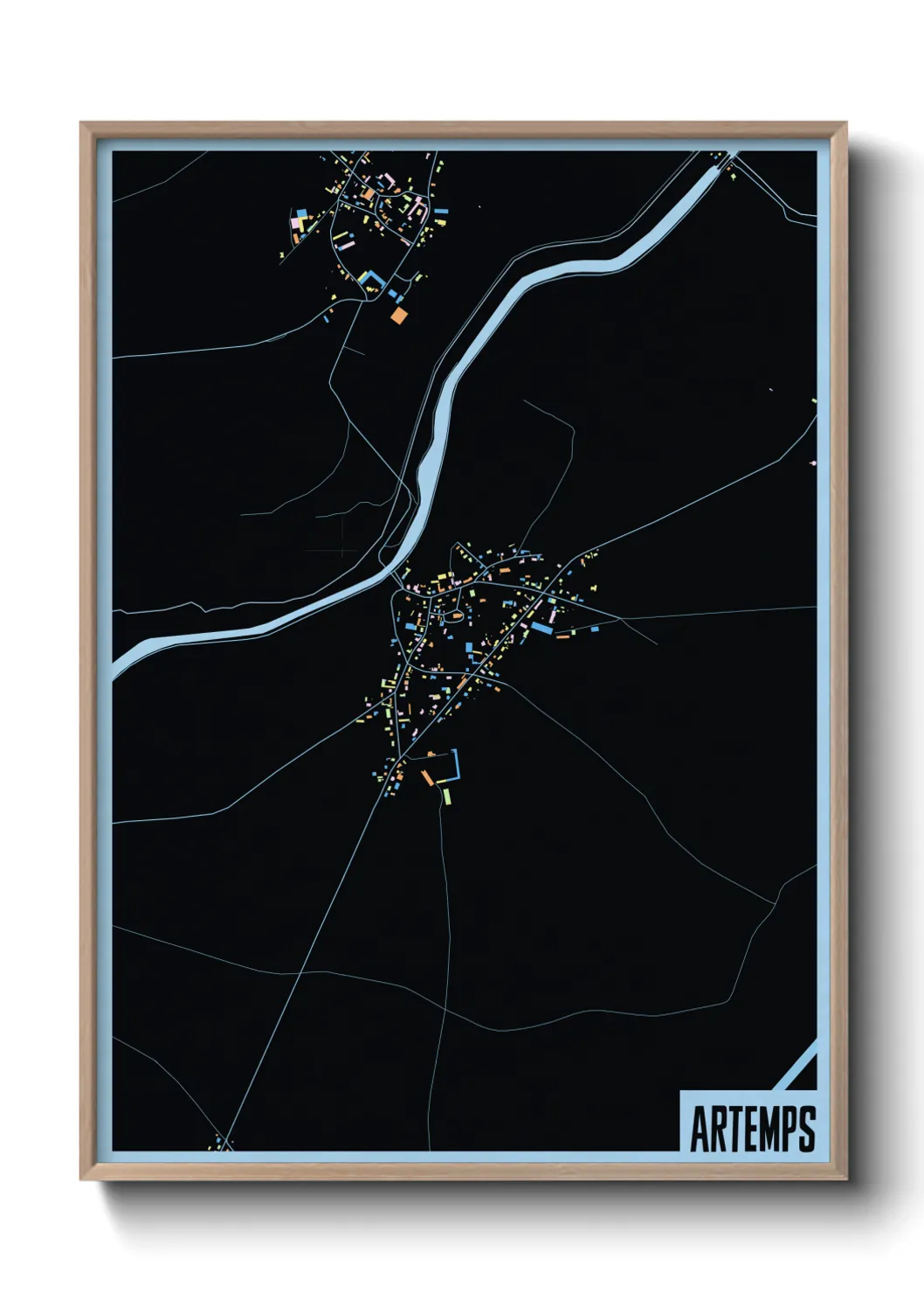 Une affiche de carte sur Artemps