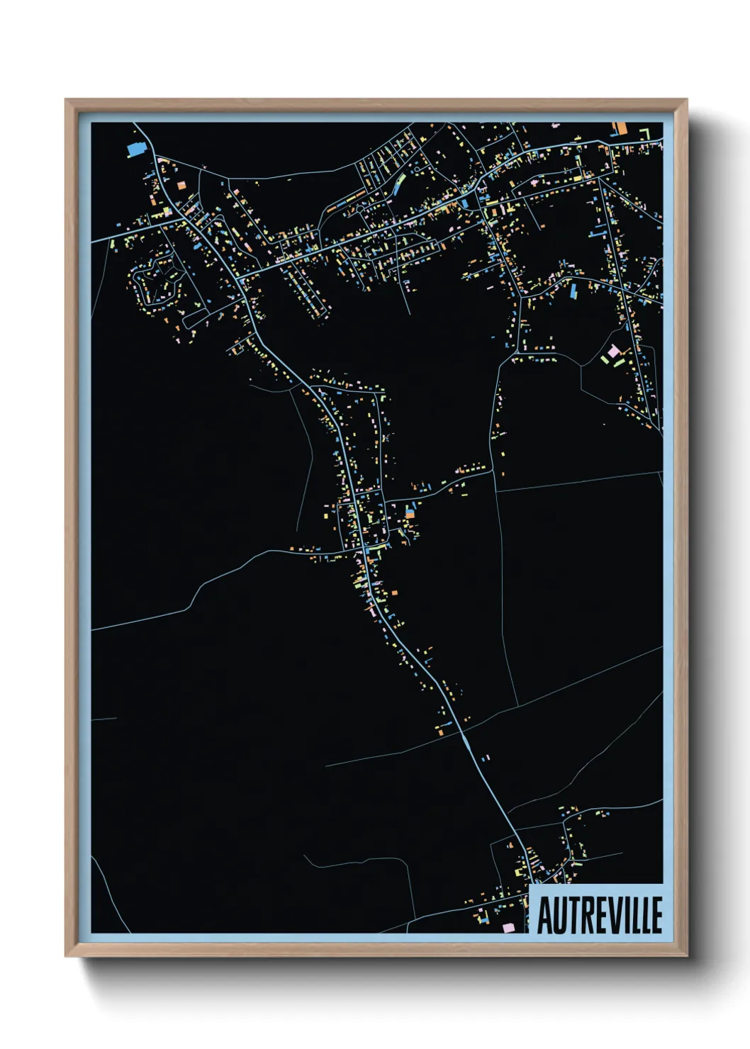 Une affiche de carte sur Autreville