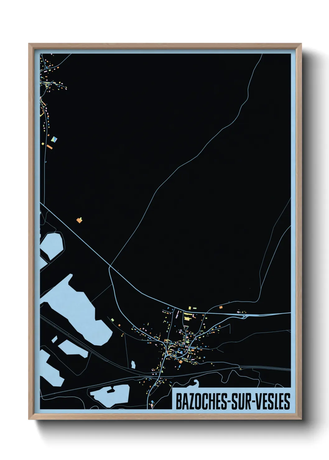 Une affiche de carte sur Bazoches-sur-Vesles