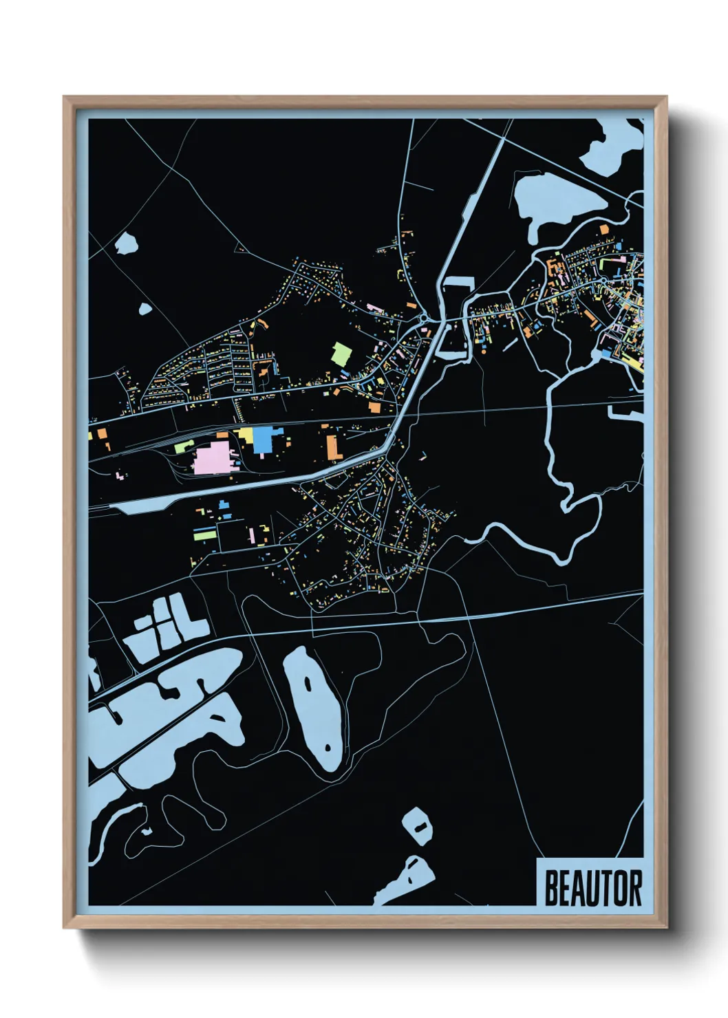 Une affiche de carte sur Beautor