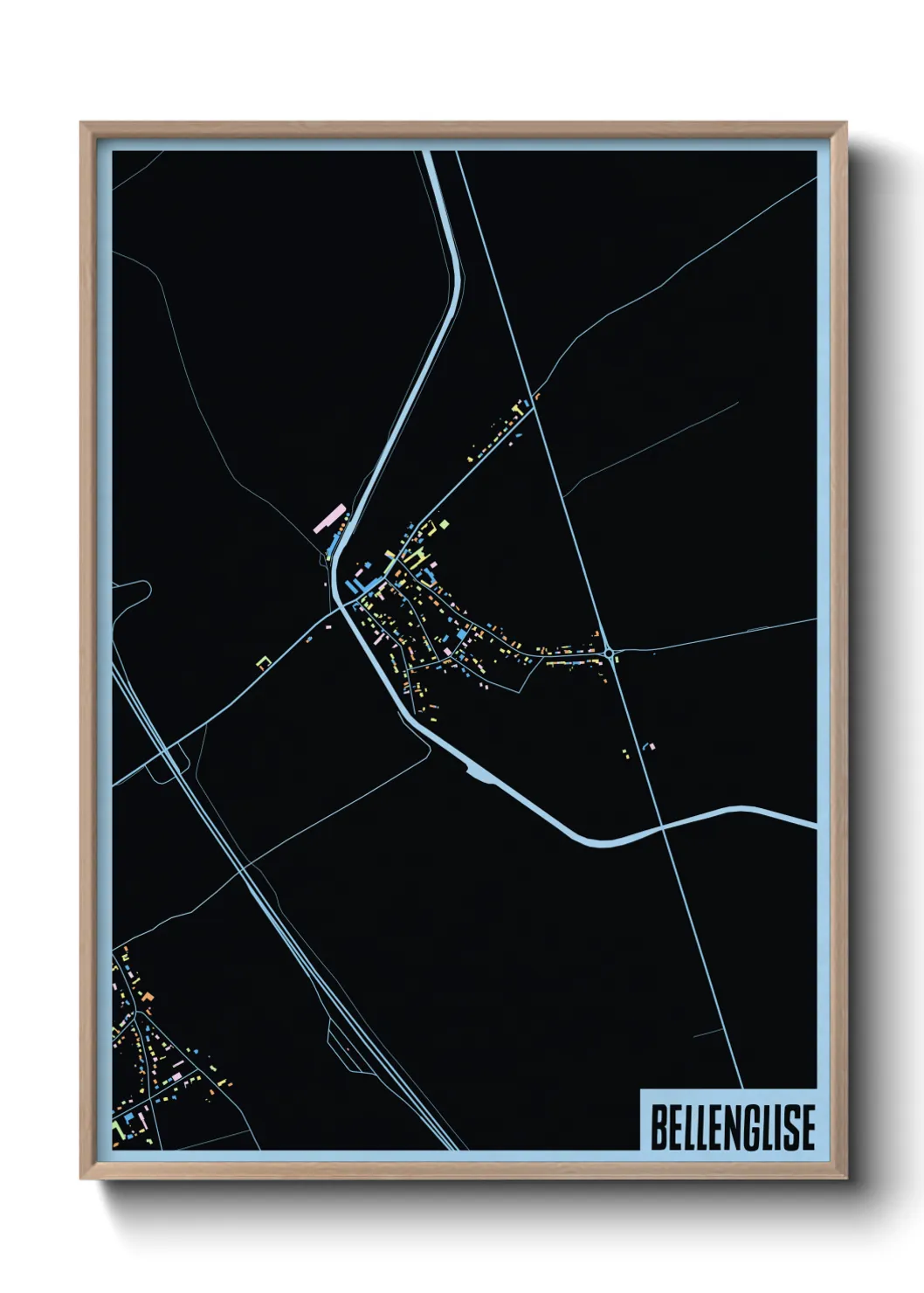 Une affiche de carte sur Bellenglise