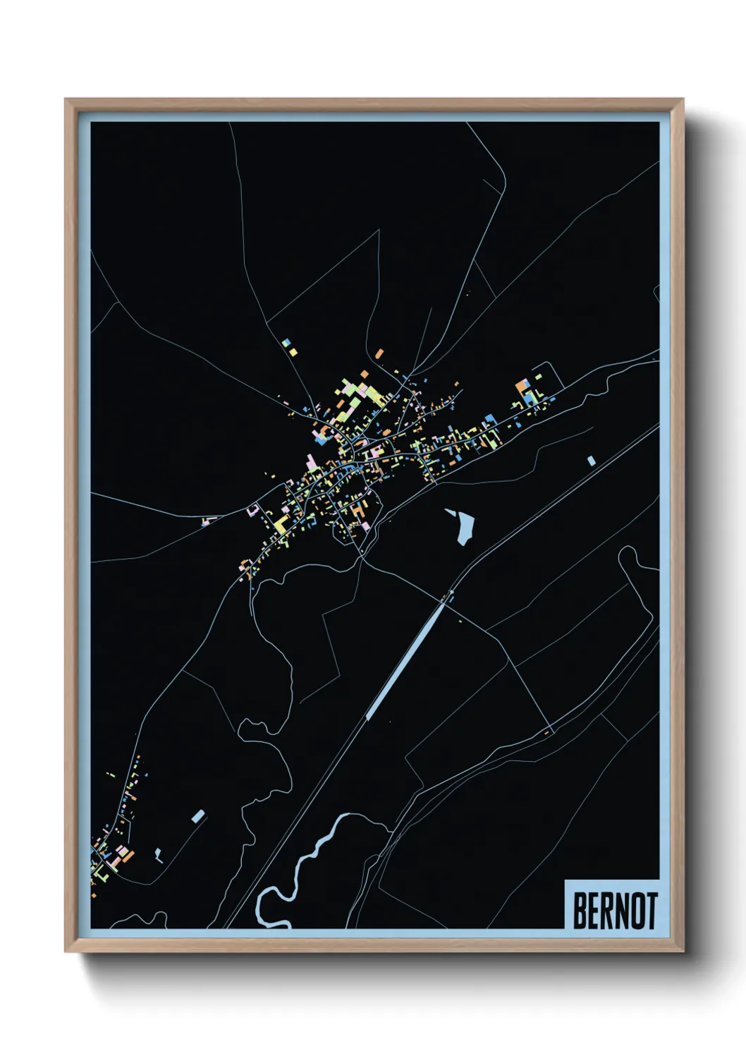 Une affiche de carte sur Bernot