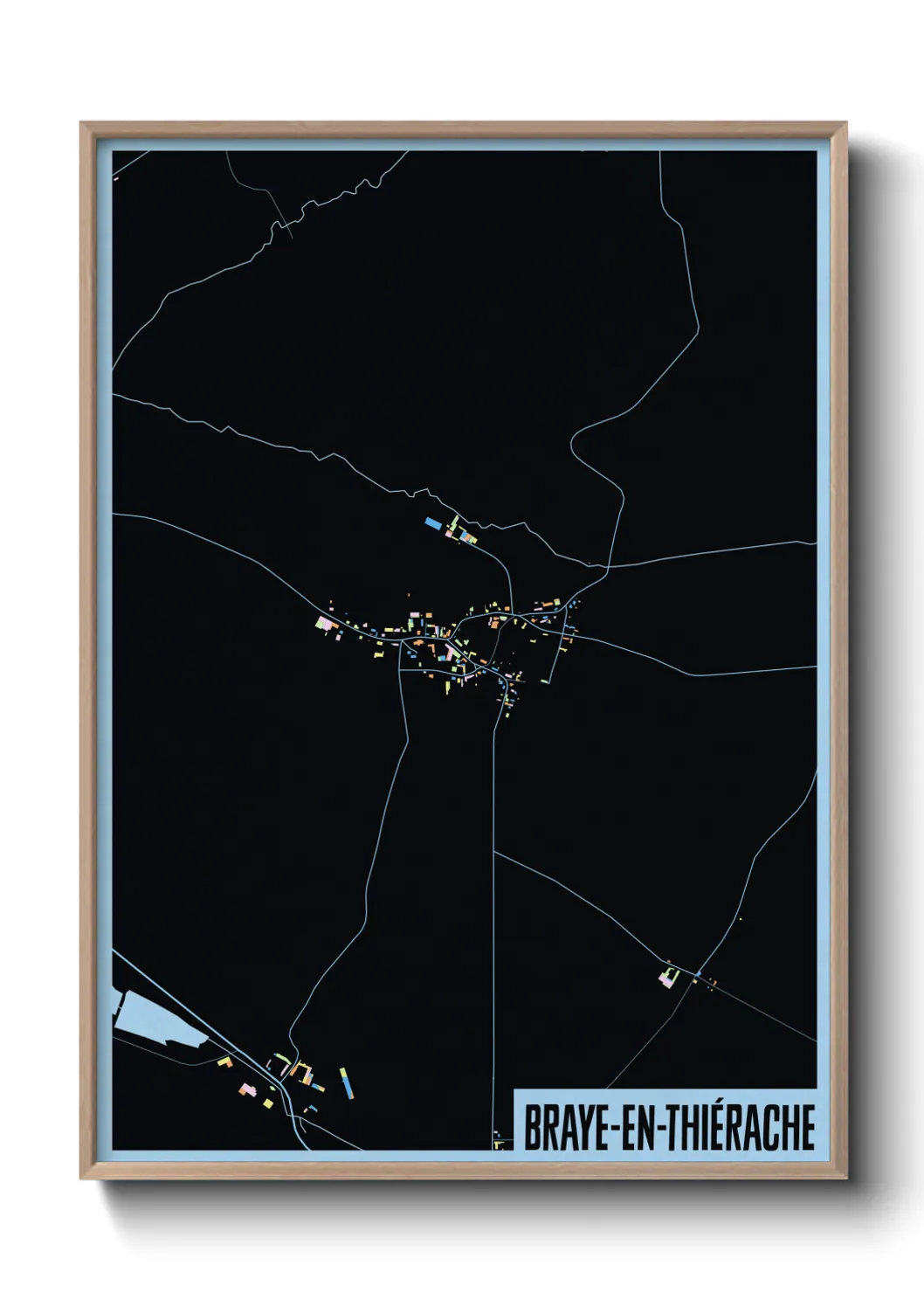 Une affiche de carte sur Braye-en-Thiérache