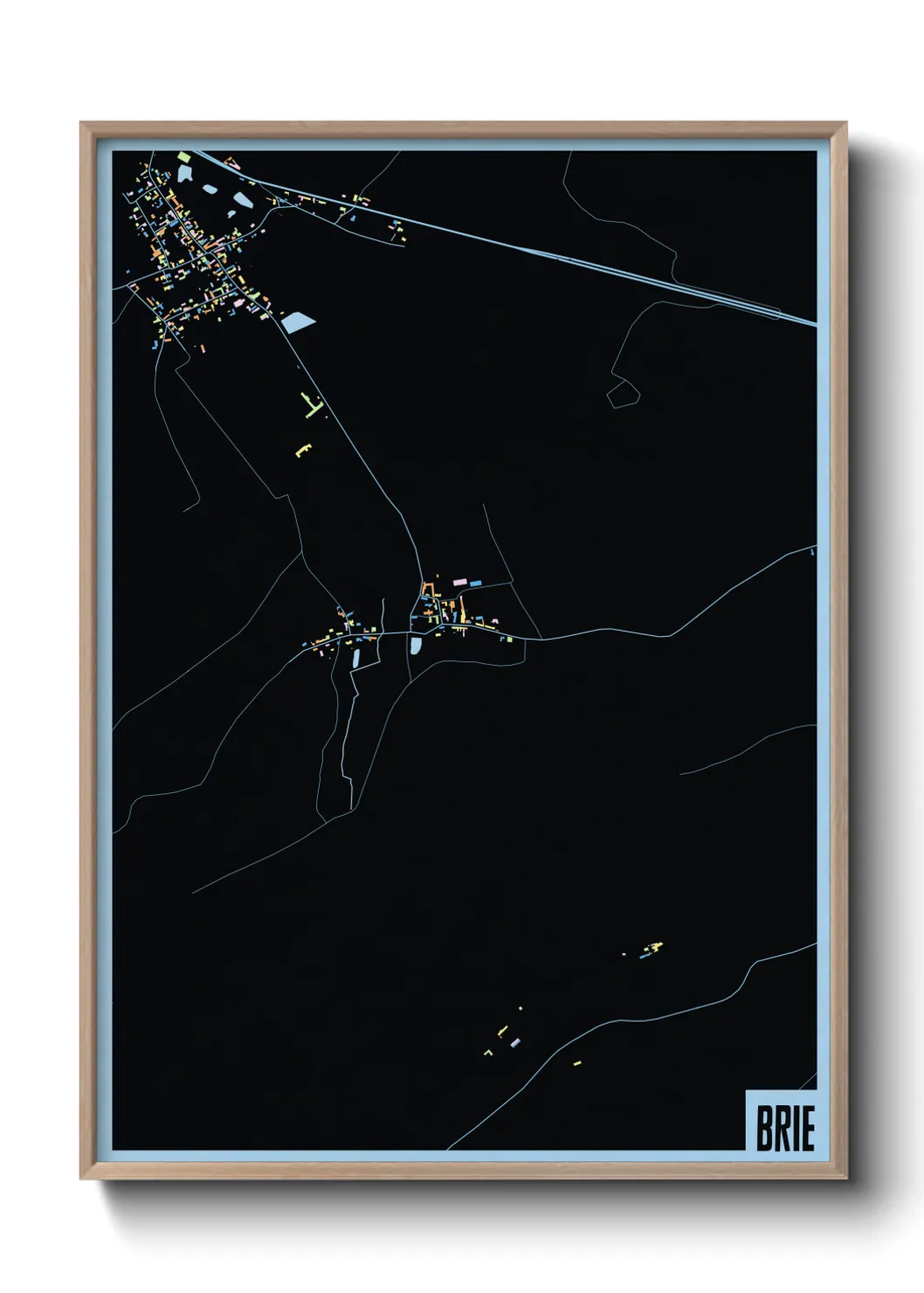 Une affiche de carte sur Brie