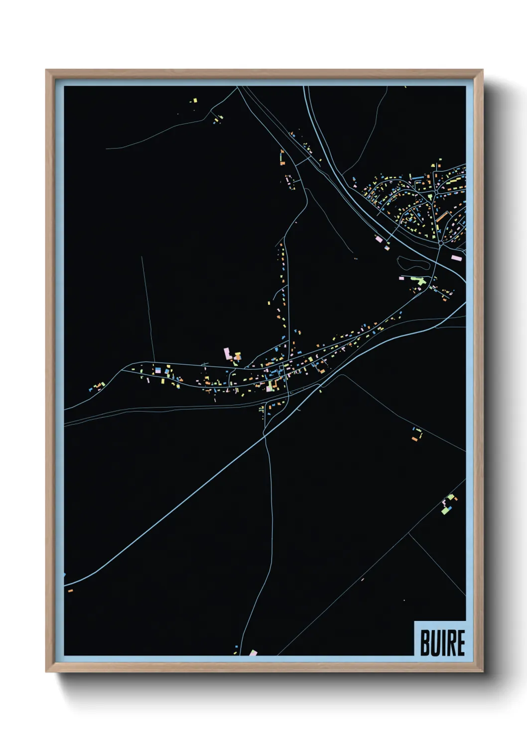 Une affiche de carte sur Buire