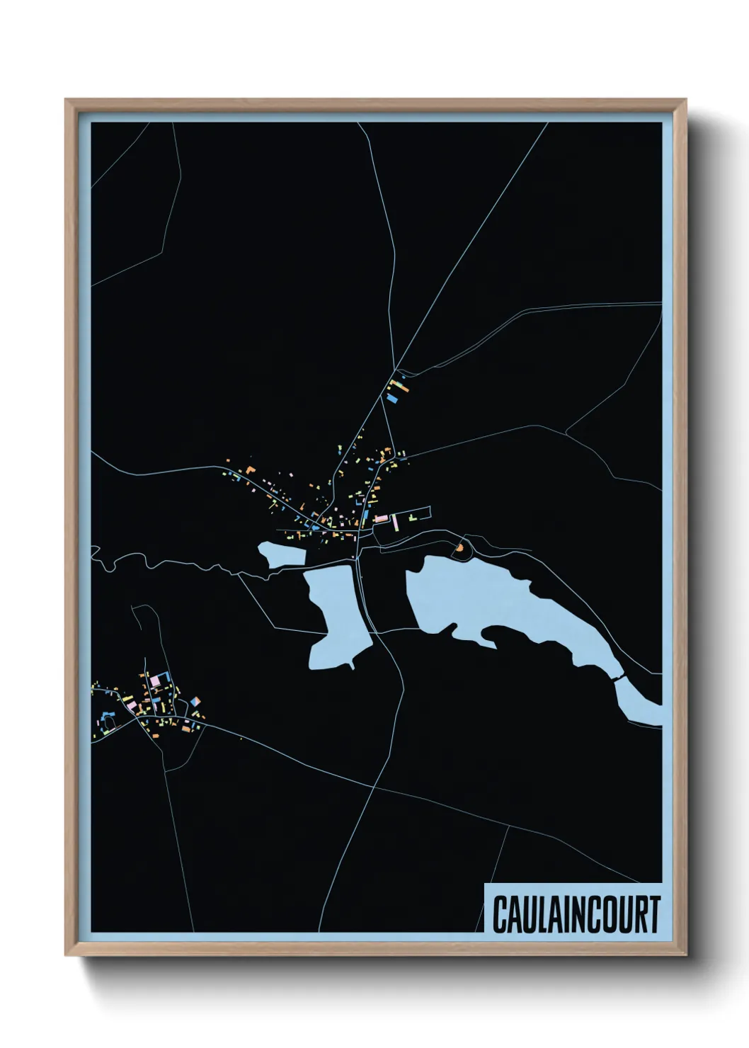 Une affiche de carte sur Caulaincourt