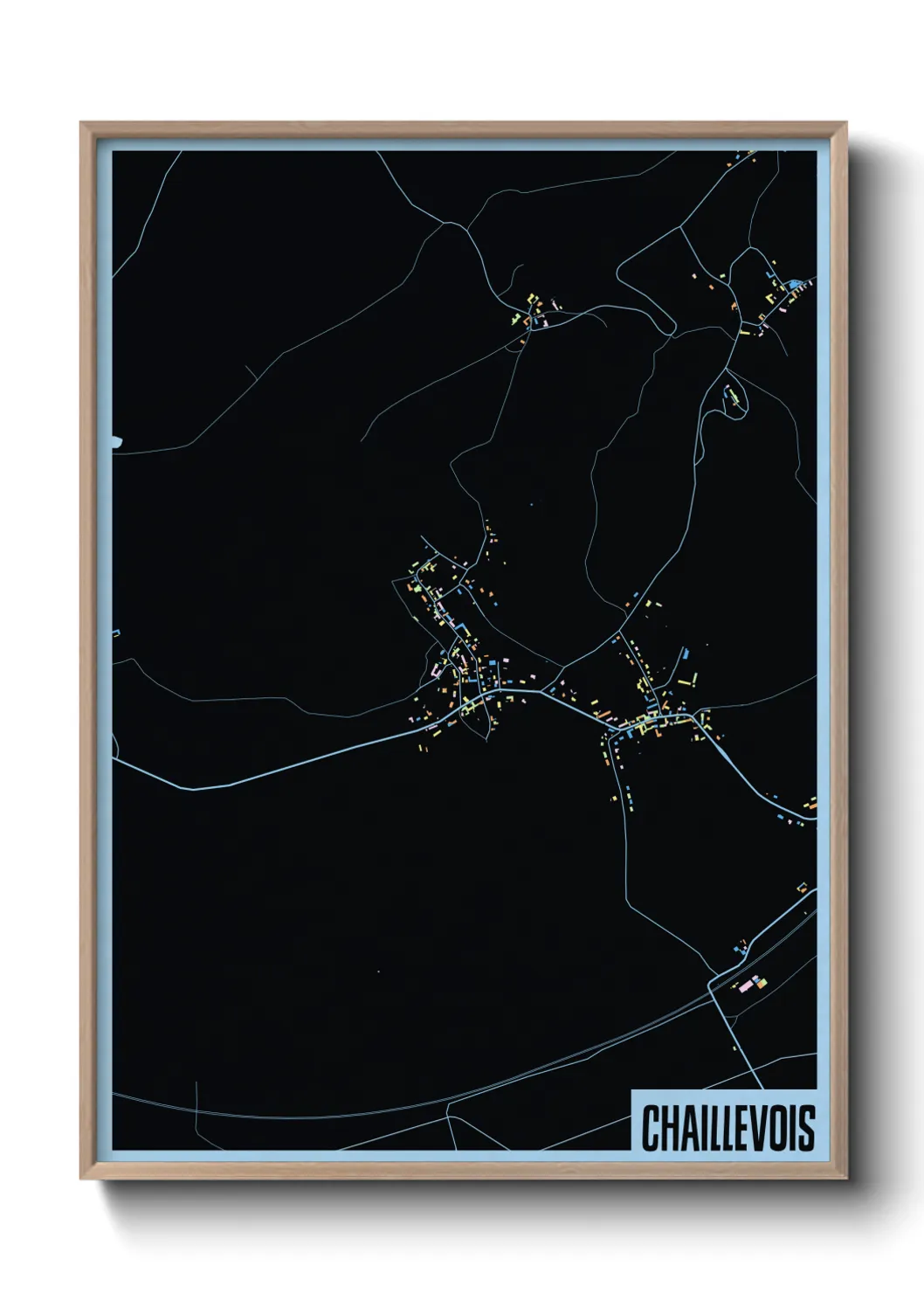 Une affiche de carte sur Chaillevois