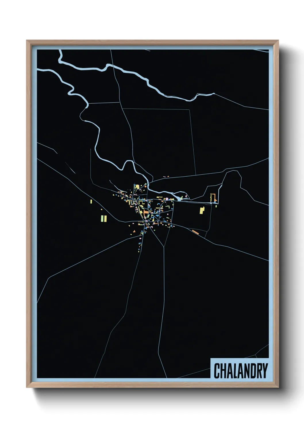 Une affiche de carte sur Chalandry