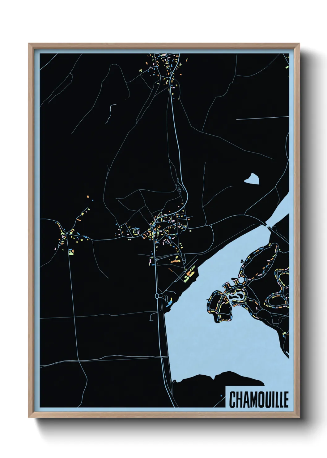 Une affiche de carte sur Chamouille