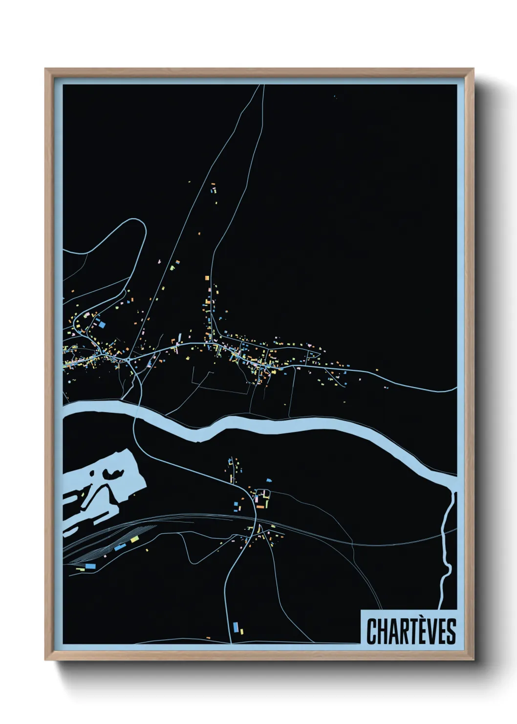 Une affiche de carte sur Chartèves