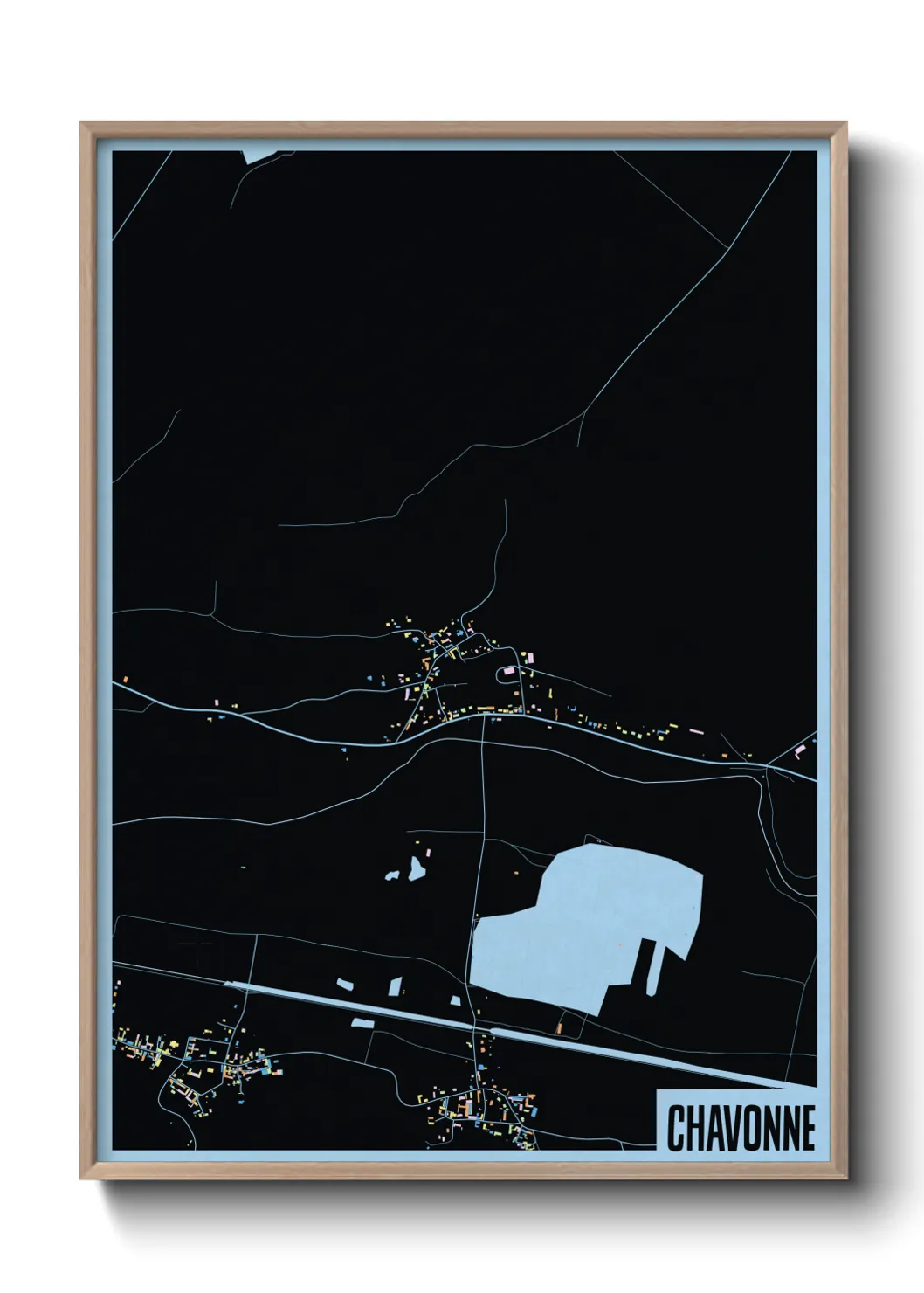 Une affiche de carte sur Chavonne