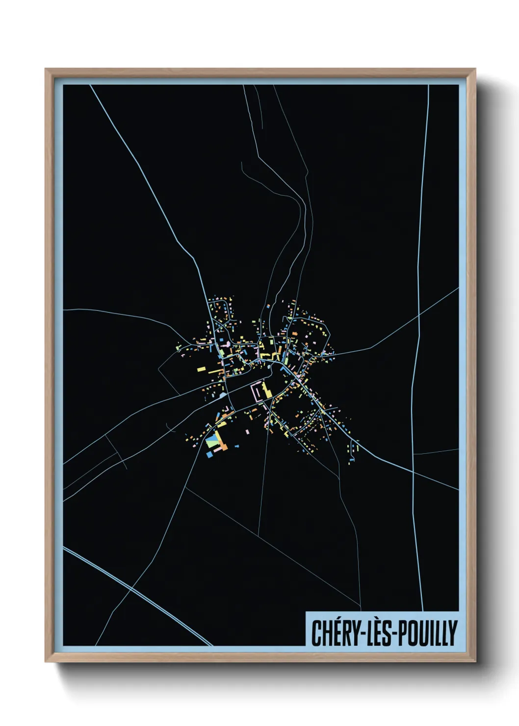 Une affiche de carte sur Chéry-lès-Pouilly