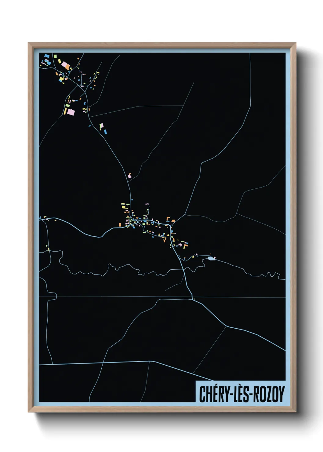 Une affiche de carte sur Chéry-lès-Rozoy