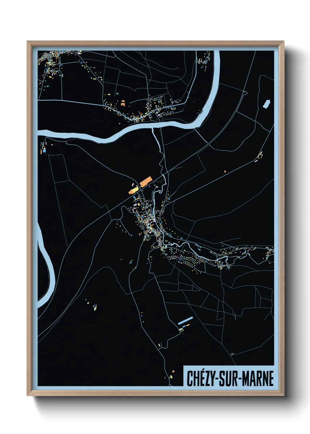 Un poster carteChézy-sur-Marne