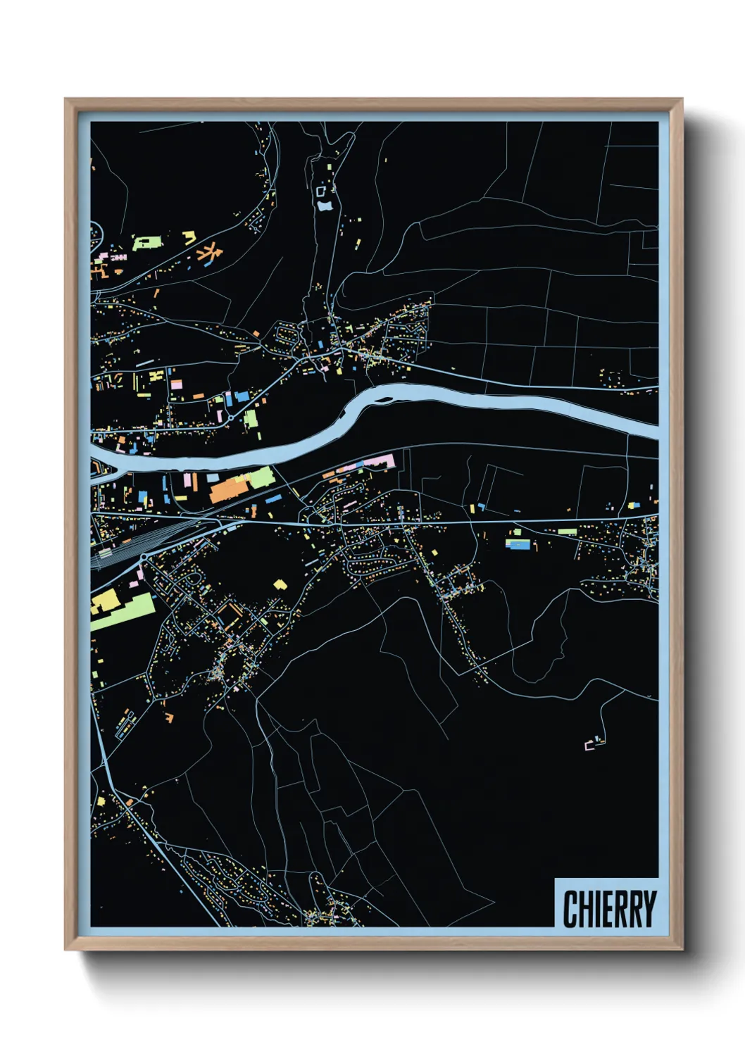 Une affiche de carte sur Chierry