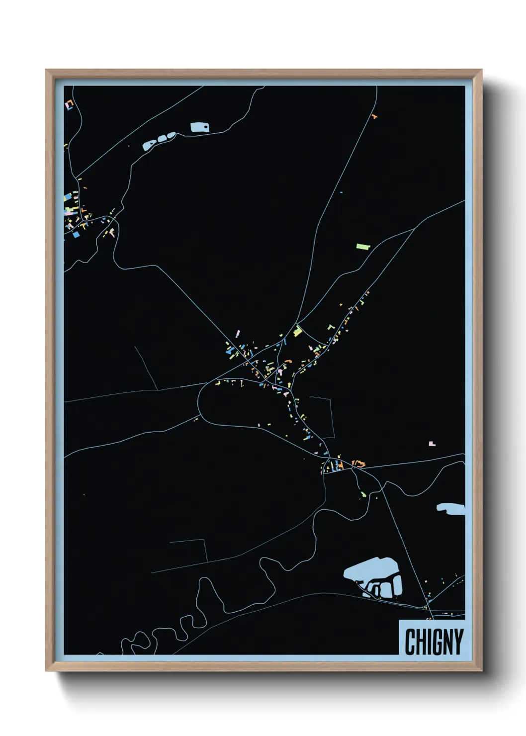 Une affiche de carte sur Chigny