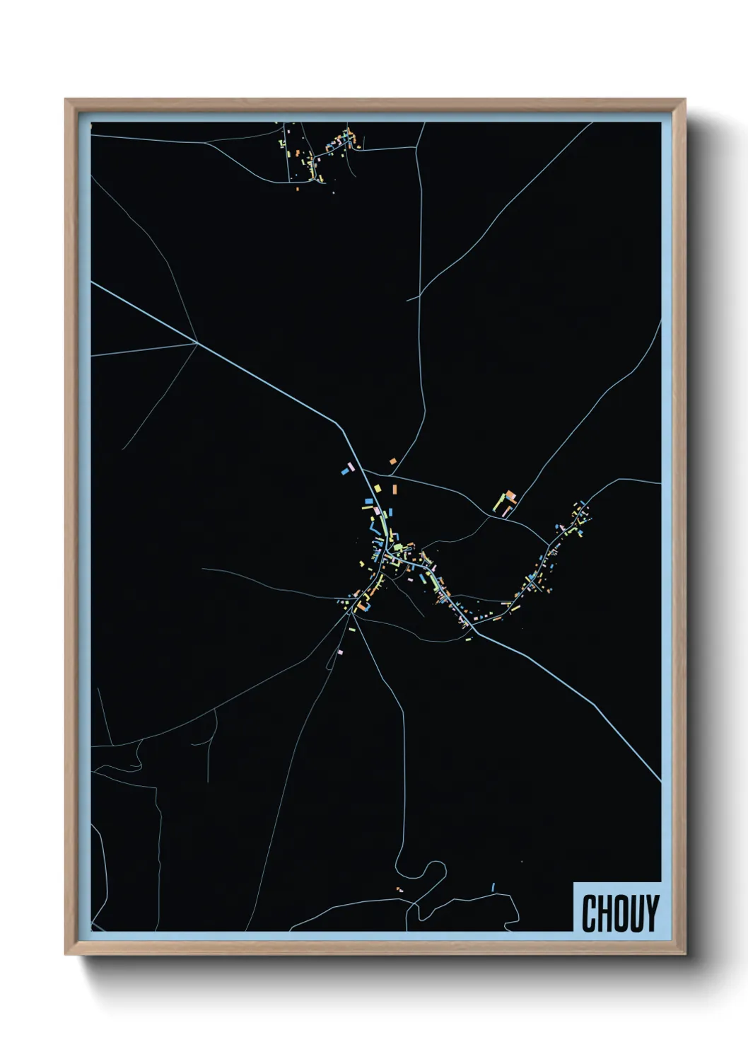 Une affiche de carte sur Chouy